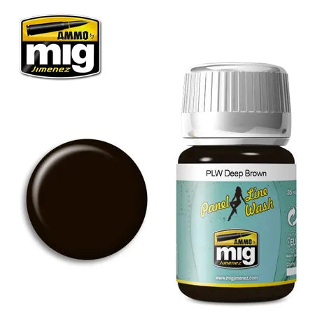 AMMO PANEL LINE WASH DEEP BROWN 35ML AMIG1618