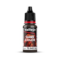 Vallejo Game Colour Acrylic Paint CHARRED BROWN 18ml 72.045