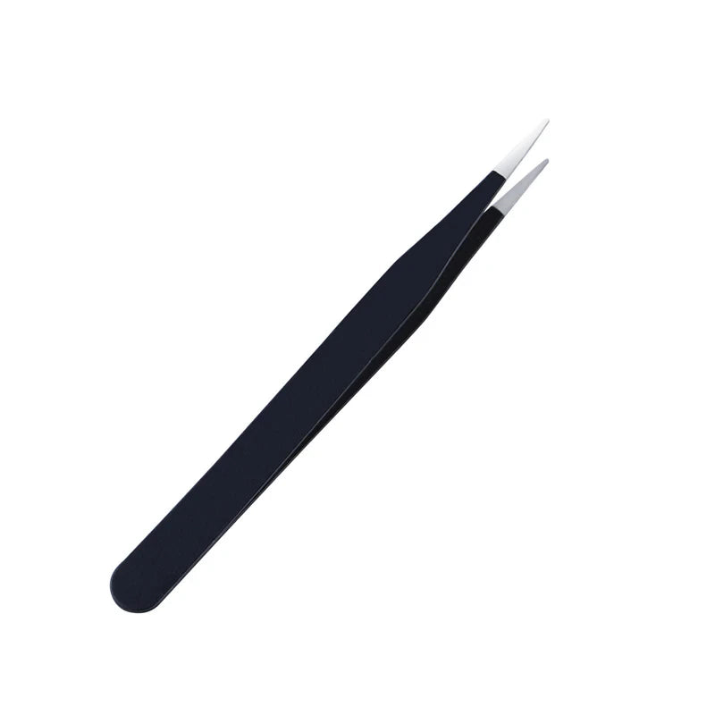 KSM Tweezers Straight Black 12cm
