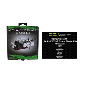 DDA 1:24 A9X/LX SS 6 Cylinder Engine with Triple Carbs DDAAC006