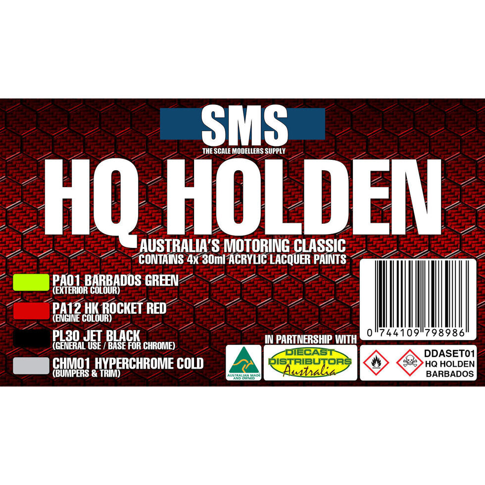 SMS HQ Holden Colour Set BARBADOS GREEN DDASET01