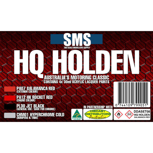SMS HQ Holden Colour Set SALAMANCA RED DDASET08