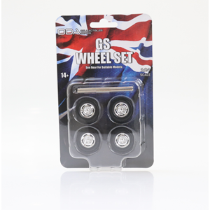 DDA 1:24 Set of 4 x GS Wheels w/Tyres & Axles Standard DDAW007