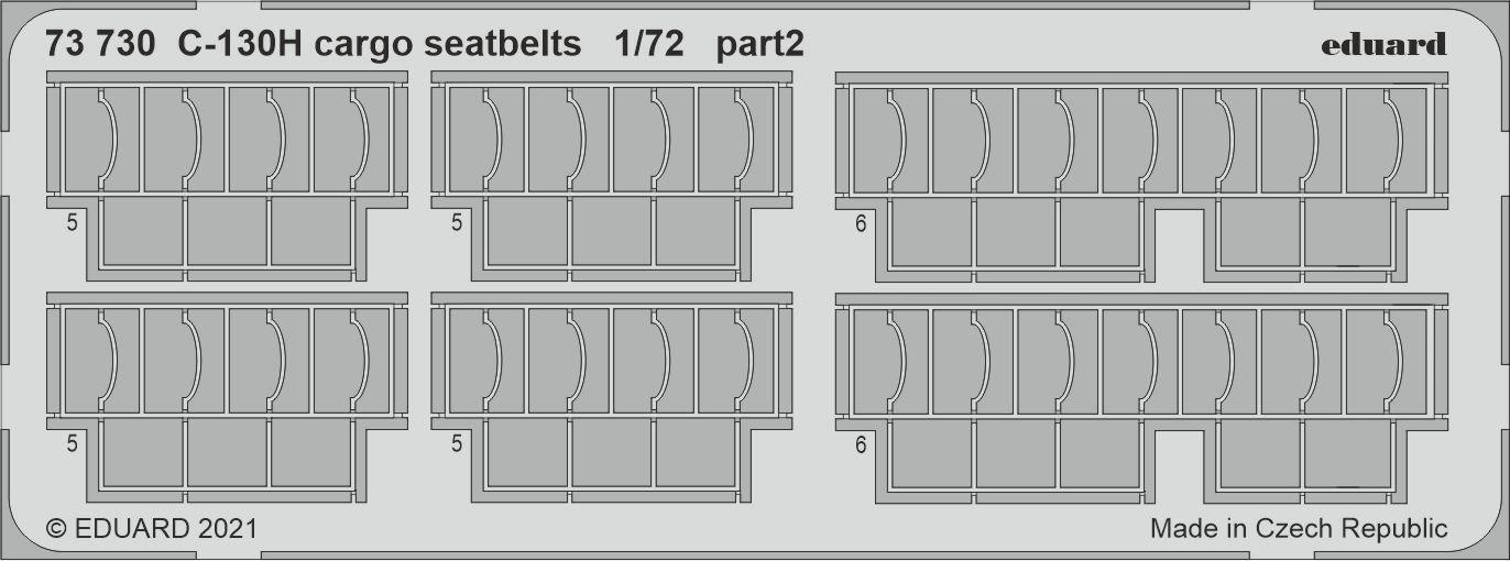 Eduard Photo etched parts 1/72 C-130H Cargo Seatbelts 73730