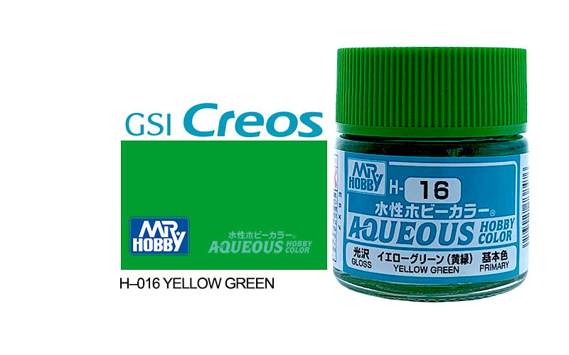 Mr Hobby (Gunze) Aqueous Semi Gloss YELLOW GREEN 10ml H016