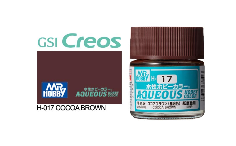 Mr Hobby (Gunze) Aqueous Semi Gloss COCOA BROWN 10ml H017