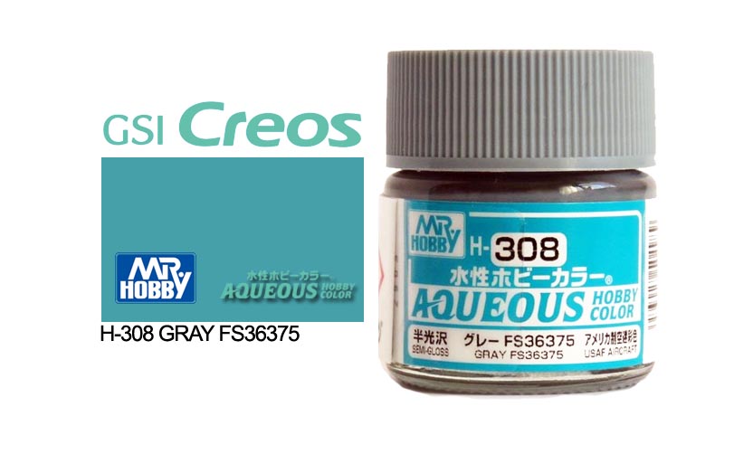 Mr Hobby (Gunze) Aqueous Semi Gloss GREY FS 36375 10ml H308