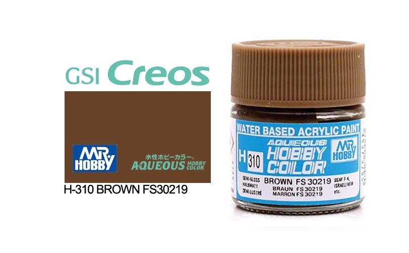 Mr Hobby (Gunze) Aqueous Semi Gloss BROWN FS 30219 10ml H310