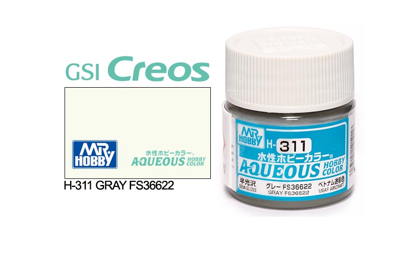 Mr Hobby (Gunze) Aqueous Semi Gloss GREY FS 36622 10ml H311