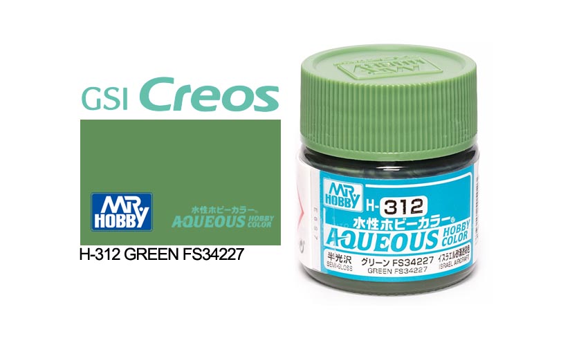 Mr Hobby (Gunze) Aqueous Semi Gloss GREEN FS 34227 10ml H312