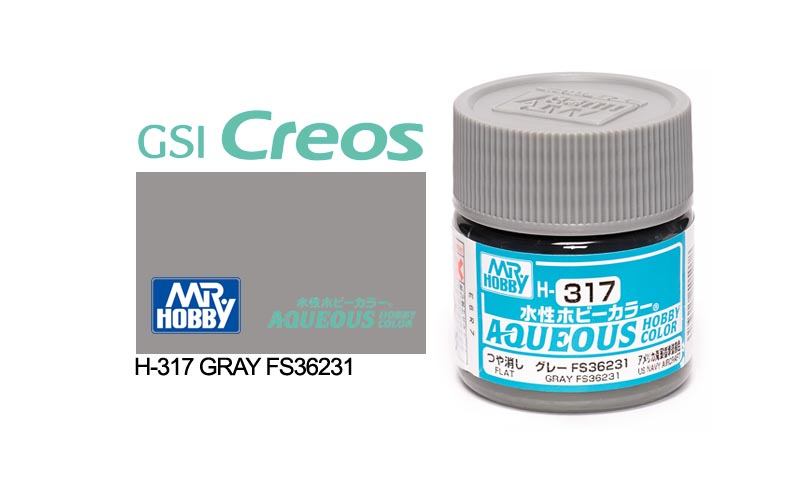 Mr Hobby (Gunze) Aqueous Flat GREY FS 36231 10ml H317
