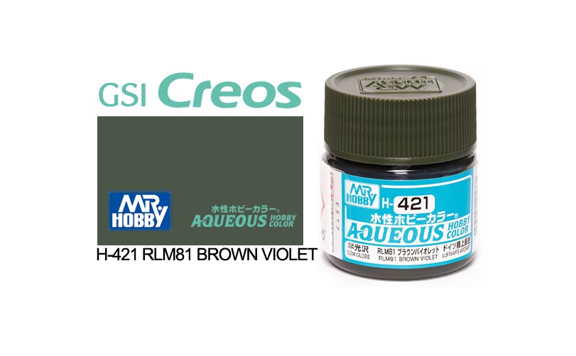 Mr Hobby (Gunze) Aqueous Semi Gloss RLM81 BROWN VIOLET 10ml H421