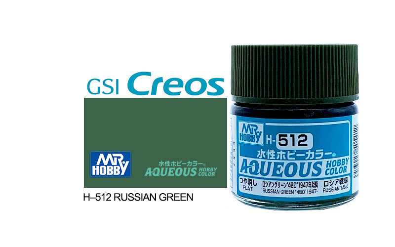 Mr Hobby (Gunze) Aqueous Flat RUSSIAN GREEN 4BO 1947 10ml H512