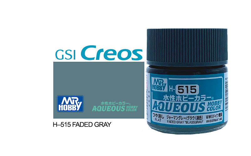 Mr Hobby (Gunze) Aqueous Flat FADED GREY/BLASSGRAU 10ml H515