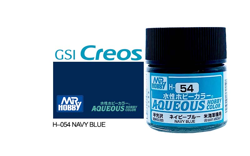 Mr Hobby (Gunze) Aqueous Semi Gloss NAVY BLUE 10ml H054
