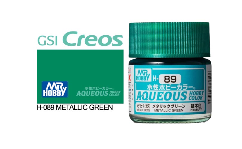 Mr Hobby (Gunze) Aqueous Gloss Metallic GREEN 10ml H089