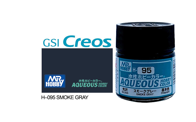 Mr Hobby (Gunze) Aqueous Gloss CLEAR SMOKE GREY 10ml H095