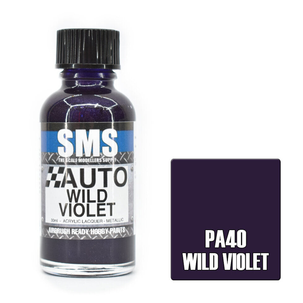 SMS Auto Colour Premium Acrylic Lacquer WILD VIOLET 30ml PA40