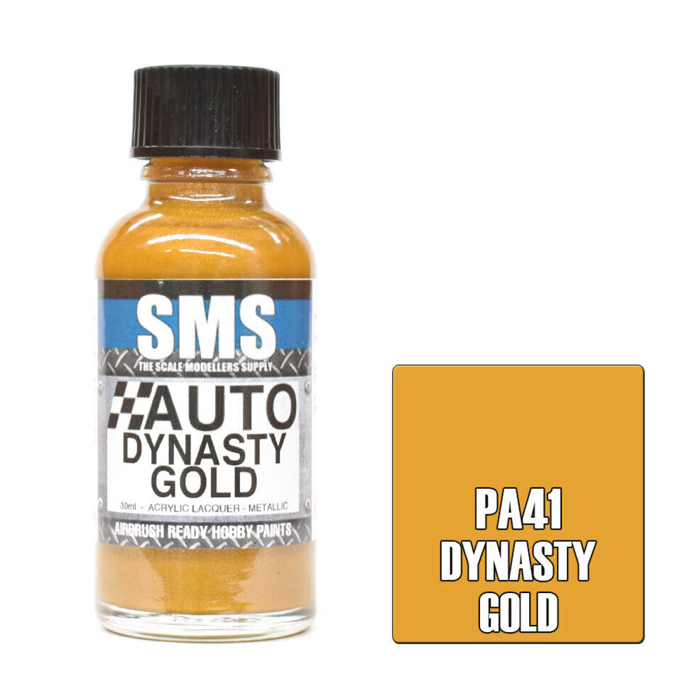 SMS Auto Colour Premium Acrylic Lacquer DYNASTY GOLD 30ml PA41