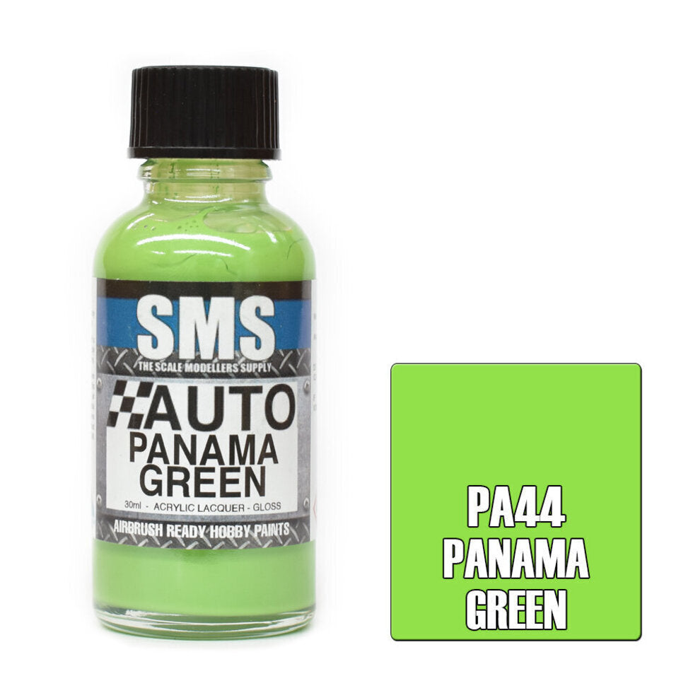 SMS Auto Colour Premium Acrylic Lacquer PANAMA GREEN 30ml PA44