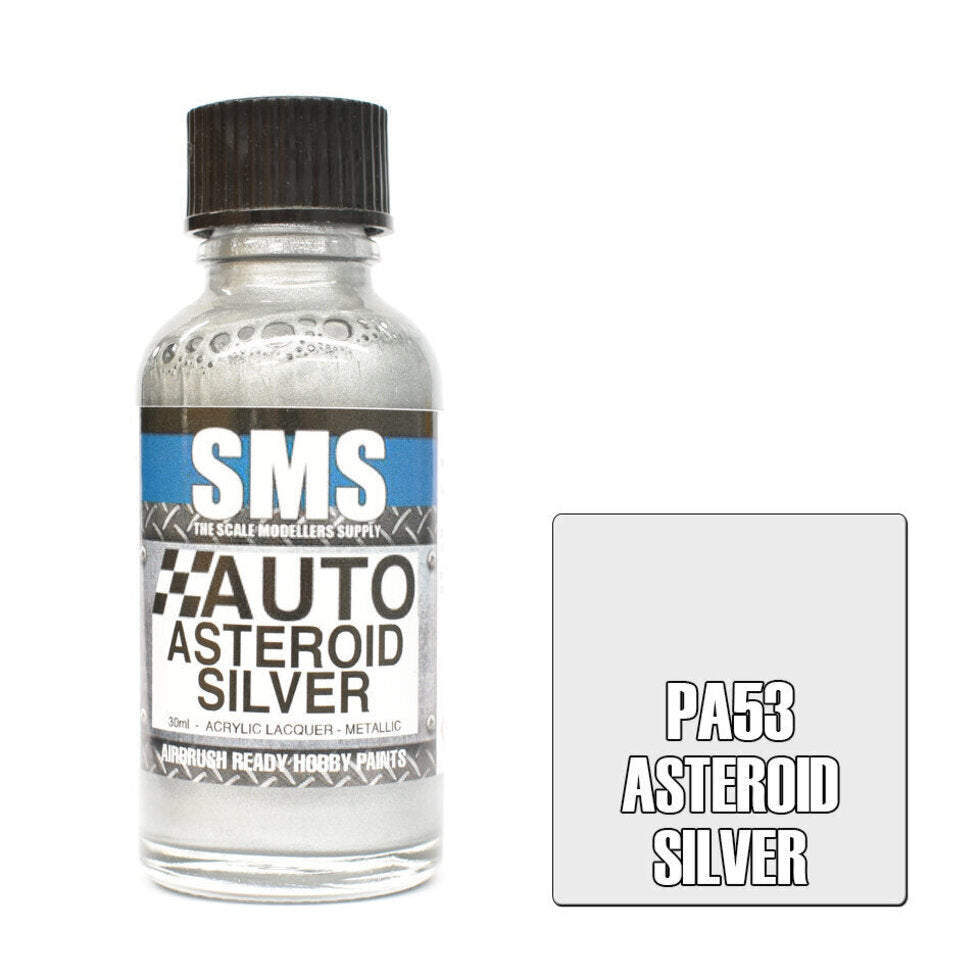 SMS Auto Colour Premium Acrylic Lacquer ASTEROID SILVER 30ml PA53