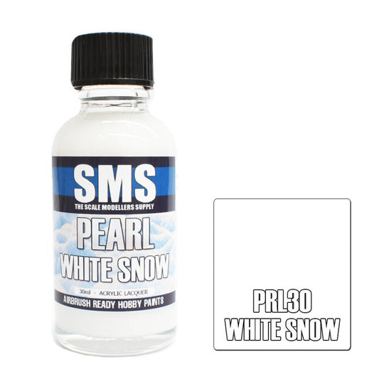 SMS Pearl Acrylic Lacquer Colour WHITE SNOW 30ml PRL30