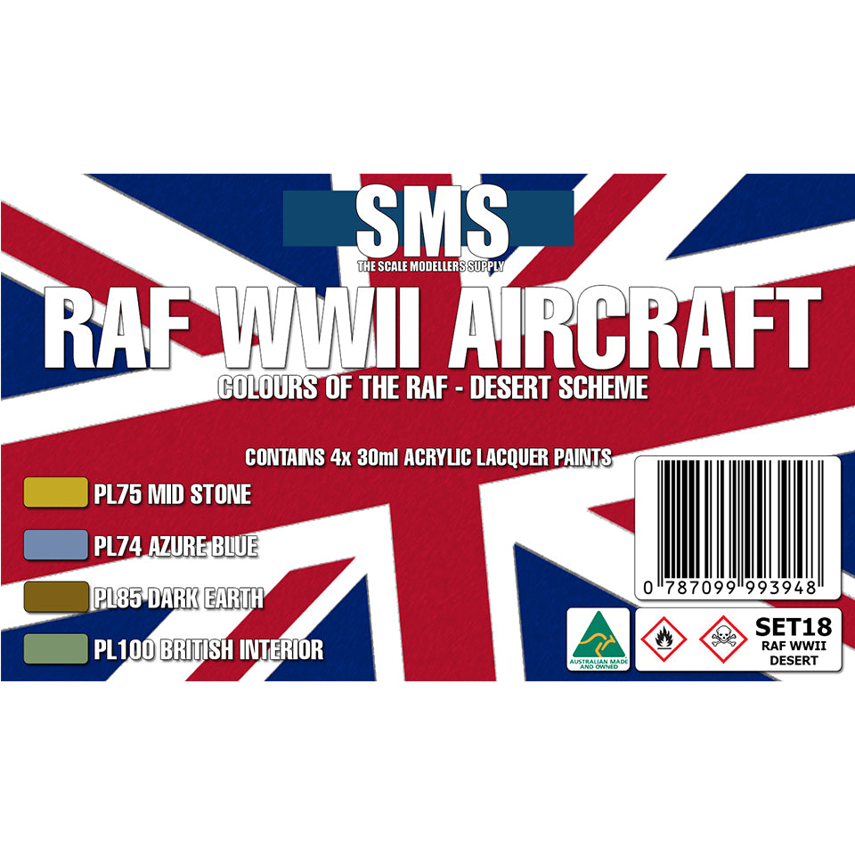 SMS RAF WWII Aircraft Desert Scheme Colour Set #1 SET18
