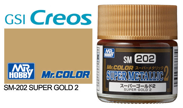 Mr Hobby (Gunze) Mr Color Super Metallic 2 SUPER GOLD 2 10ml SM202