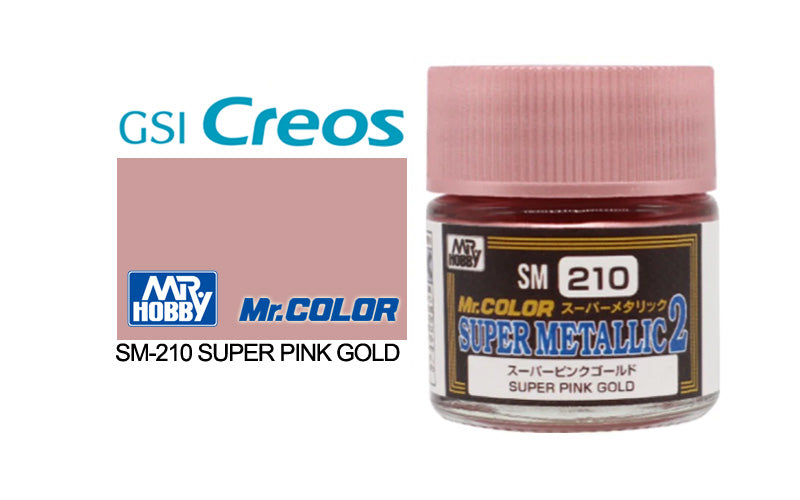 Mr Hobby (Gunze) Mr Color Super Metallic 2 SUPER PINK GOLD 10ml SM210