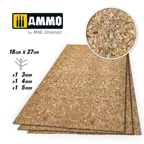 Ammo Create CORK THICK GRAIN MIX (3-5mm) 3pc AMIG8846
