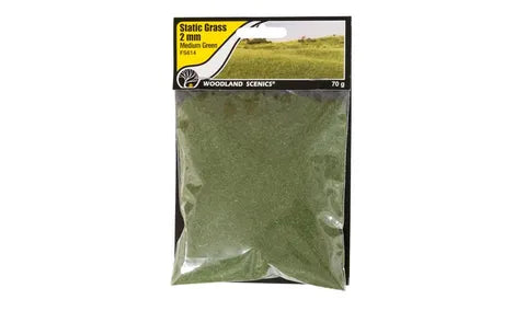 Woodland Scenics Static Grass 2mm MEDIUM GREEN WS-FS614