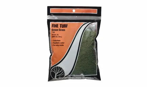 Woodland Scenics Turf GREEN GRASS FINE (Bag) WS-T45