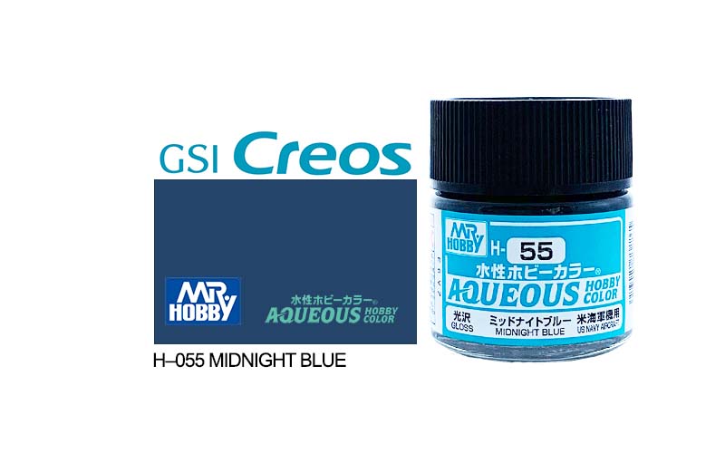 Mr Hobby (Gunze) Aqueous Gloss MIDNIGHT BLUE 10ml H055