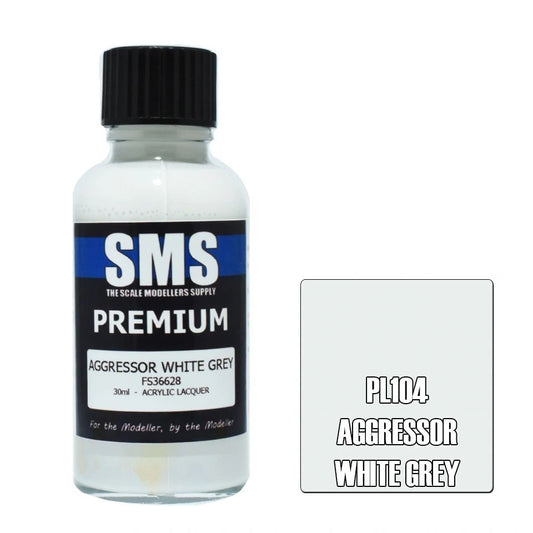 SMS Premium Acrylic Lacquer Colour Aggressor White Grey PL104