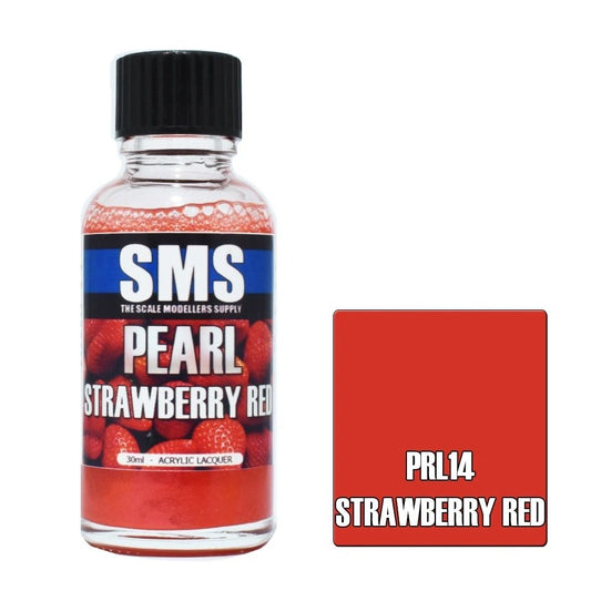 SMS Pearl Acrylic Lacquer Colour Strawberry Red PRL14