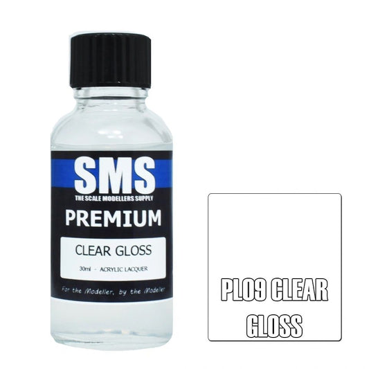 SMS Premium Acrylic Lacquer Colour Clear Gloss PL09