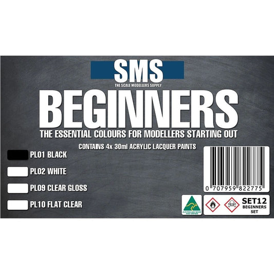 SMS Premium Acrylic Lacquer BEGINNERS Colour Set (4 bottles) SET12