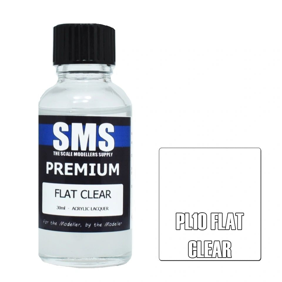 SMS Premium Acrylic Lacquer Colour Flat Clear PL10