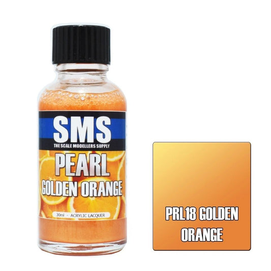 SMS Pearl Acrylic Lacquer Colour Golden Orange PRL18