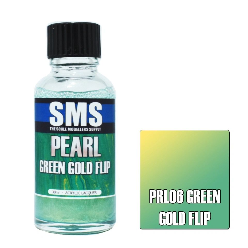 SMS Pearl Acrylic Lacquer Colour Green Gold Flip PRL06