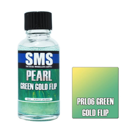 SMS Pearl Acrylic Lacquer Colour Green Gold Flip PRL06