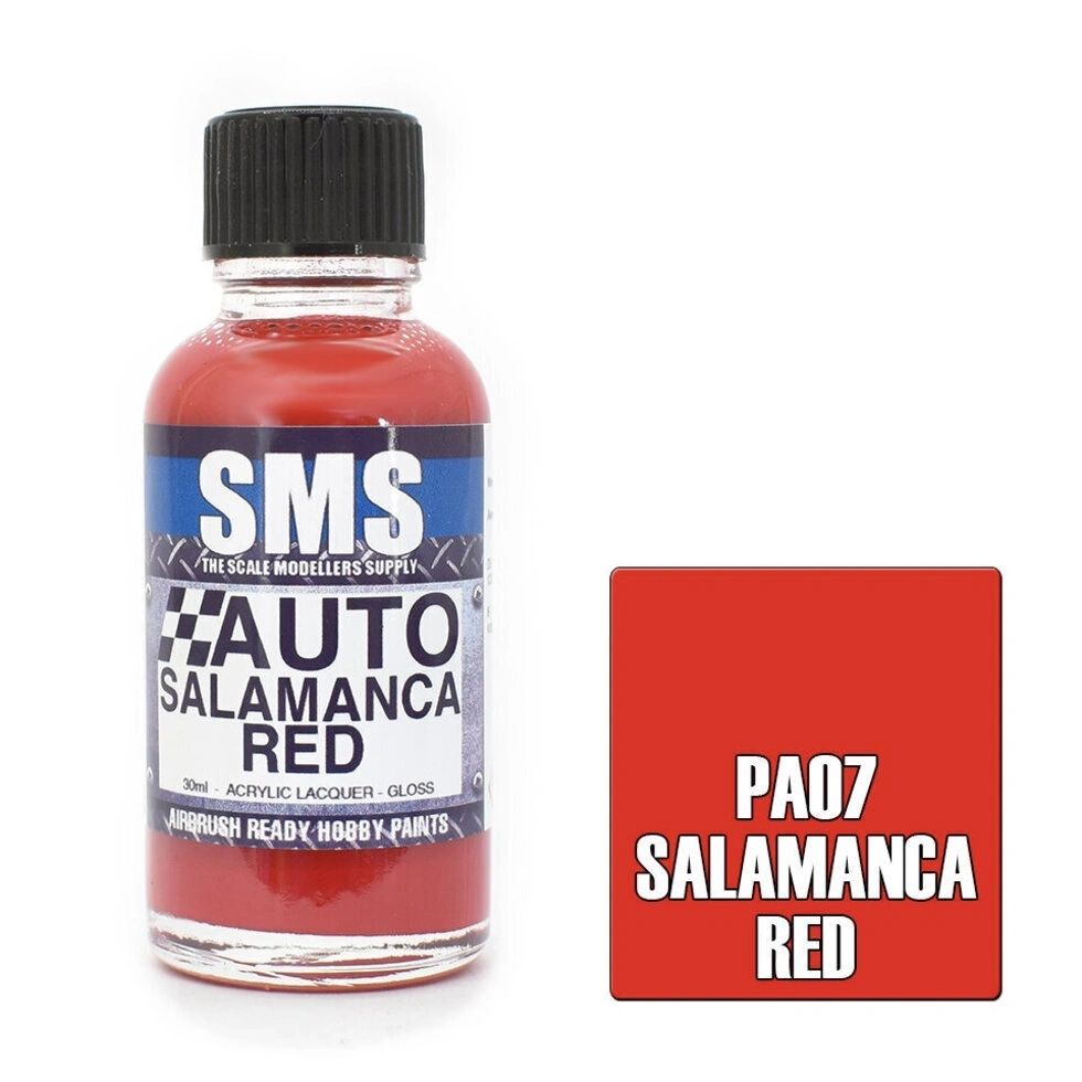 SMS Auto Colour Premium Acrylic Lacquer SALAMANCA RED PA07