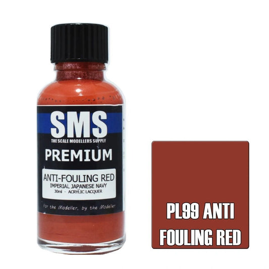 SMS Premium Acrylic Lacquer Colour Anti Fouling Red PL99
