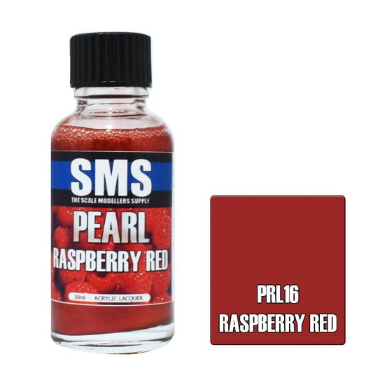 SMS Pearl Acrylic Lacquer Colour Raspberry Red PRL16