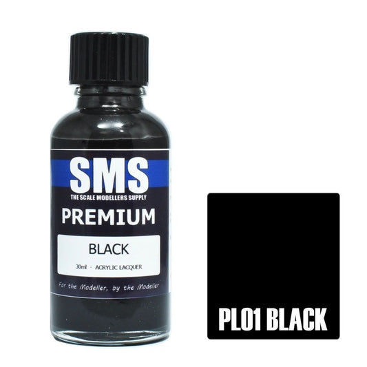 SMS Premium Acrylic Lacquer Colour Black PL01