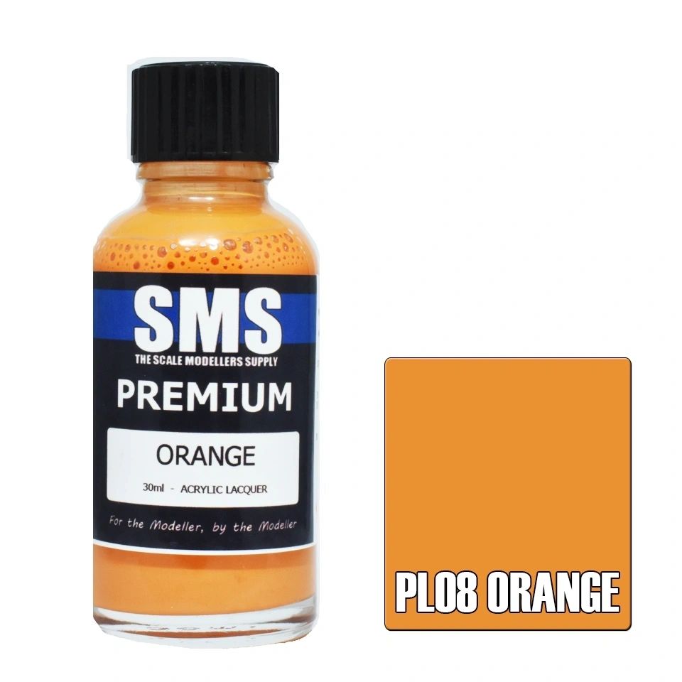 SMS Premium Acrylic Lacquer Colour Orange PL08