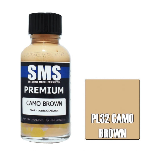 SMS Premium Acrylic Lacquer Colour Camo Brown FS30219 PL32
