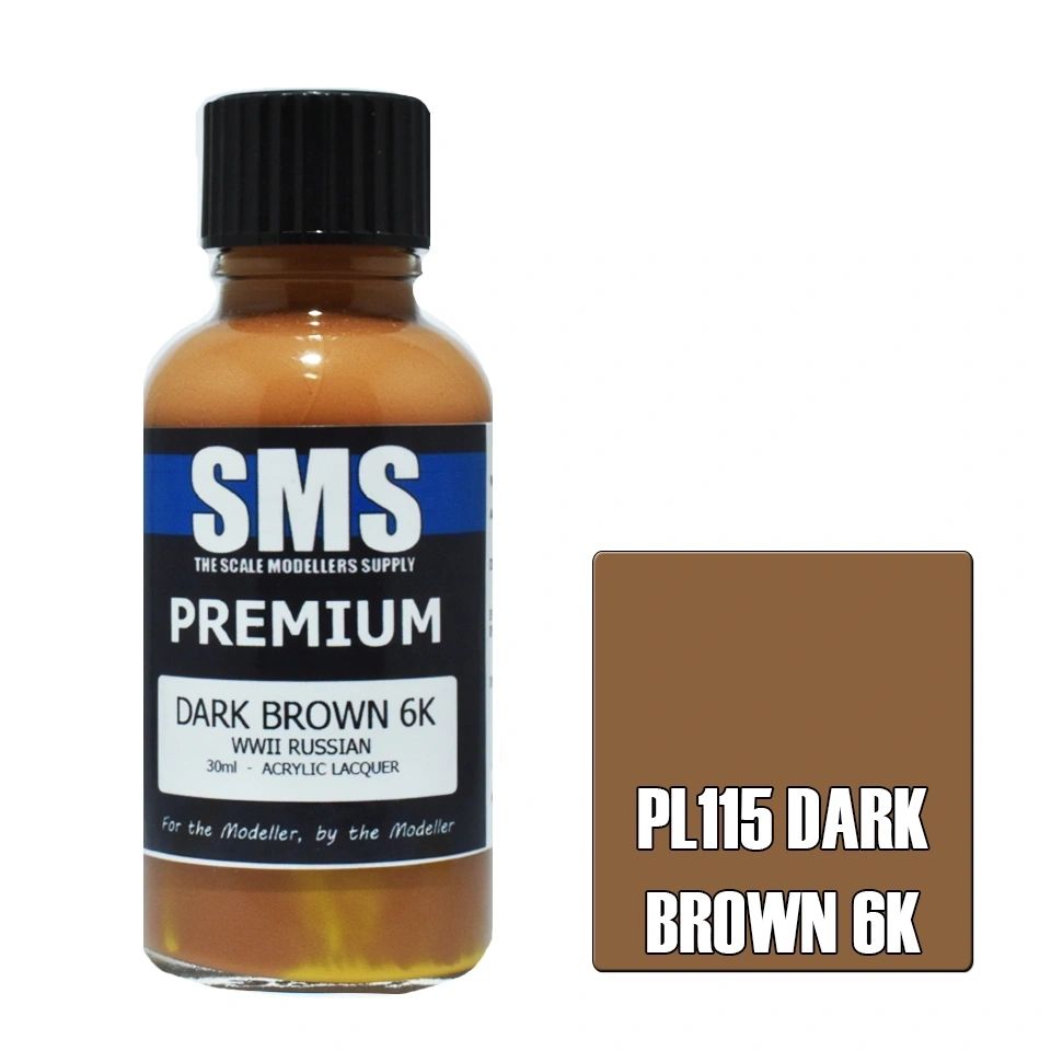 SMS Premium Acrylic Lacquer Colour Dark Brown 6K PL115