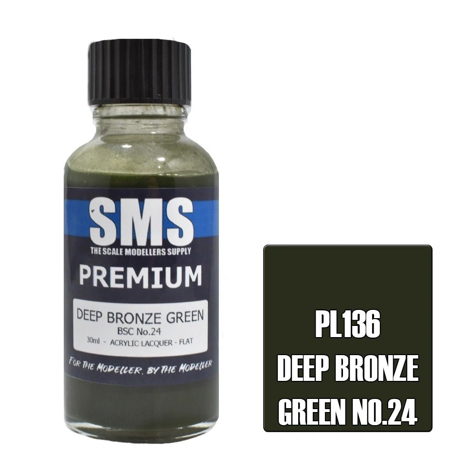 SMS Premium Acrylic Lacquer Colour Deep Bronze Green No.24 PL136