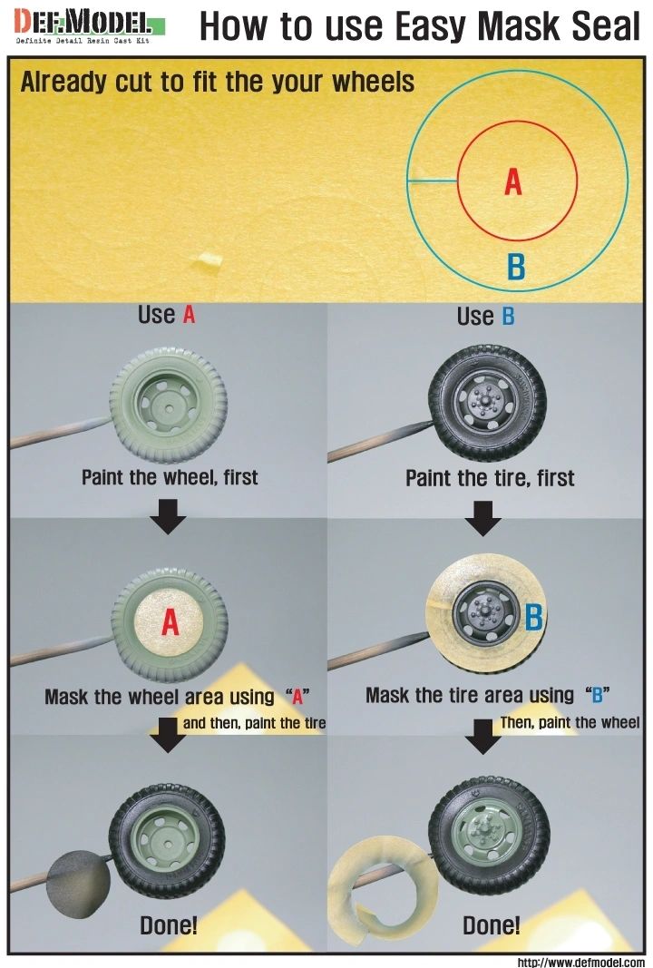 Def Model 1/35 GTK Boxer MRAV Wheel set (sagged) for Hobby Boss kits